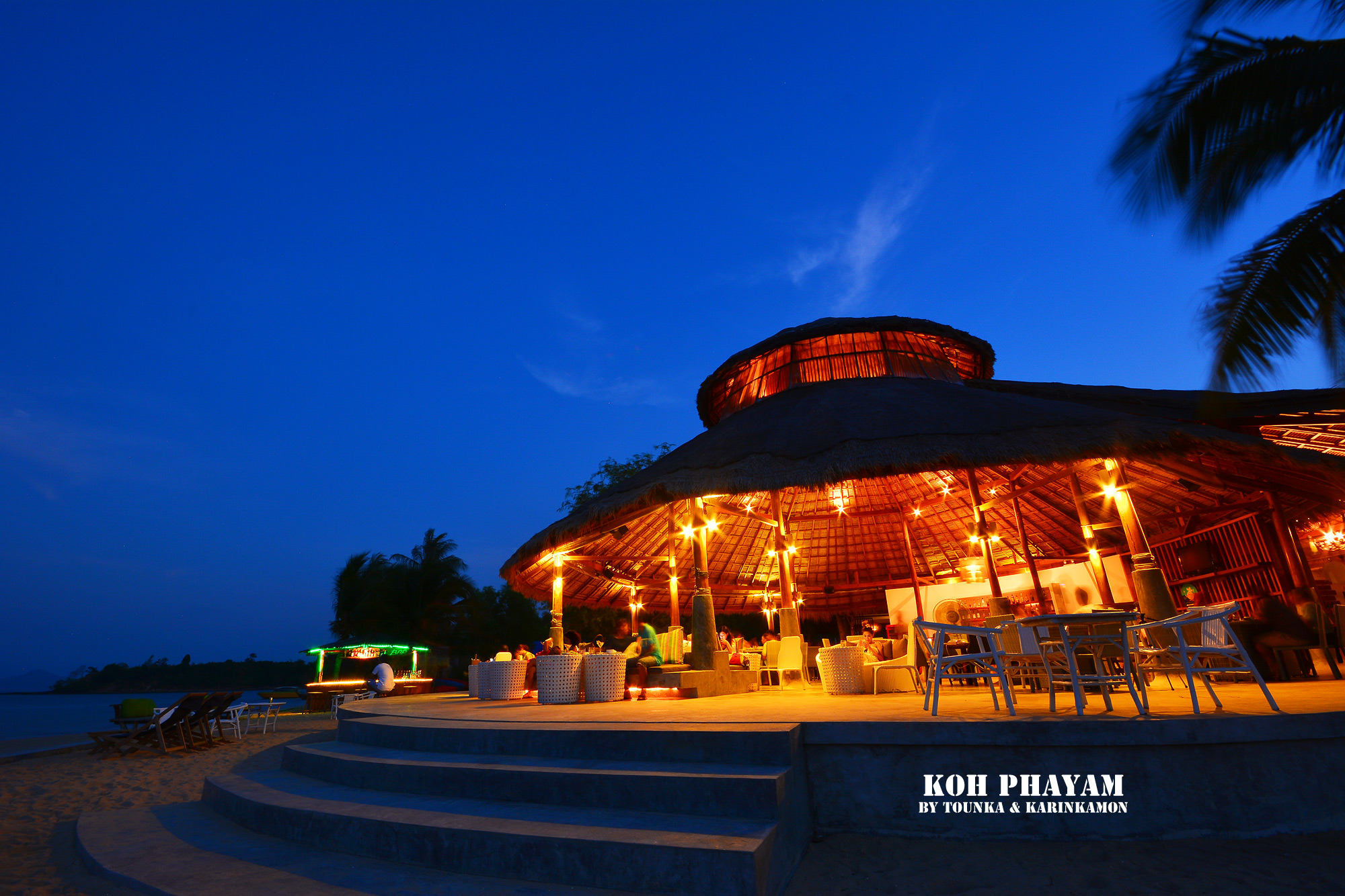 The Blue Sky Resort At Night